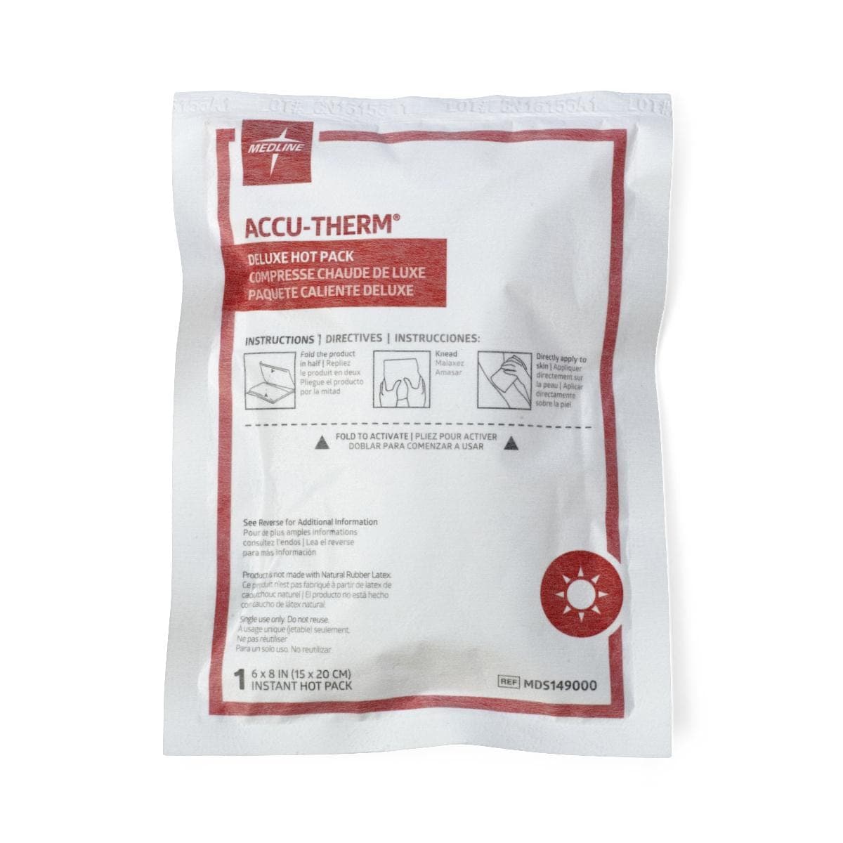 Medline 6"X8" / Case of 24 Medline Deluxe Instant Hot Packs