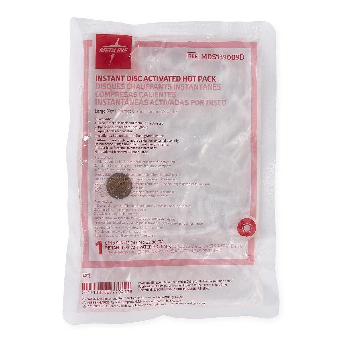 Medline 6"X9" Medline Disc Hot Packs