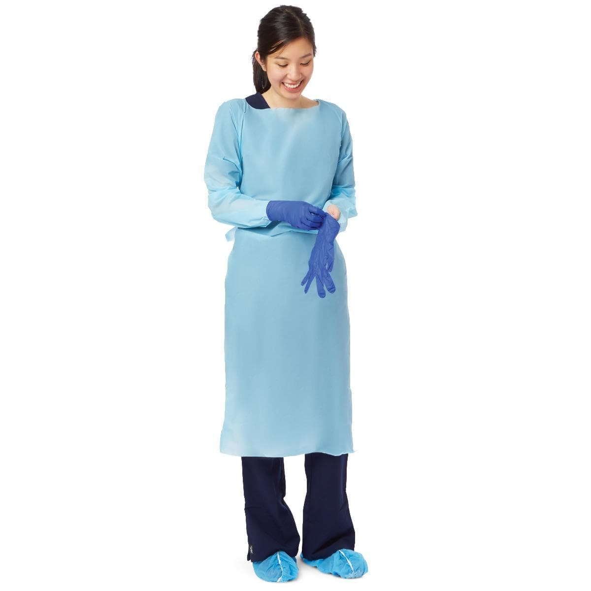 Medline L Medline Disposable Polyethylene Film Heavyweight Gowns