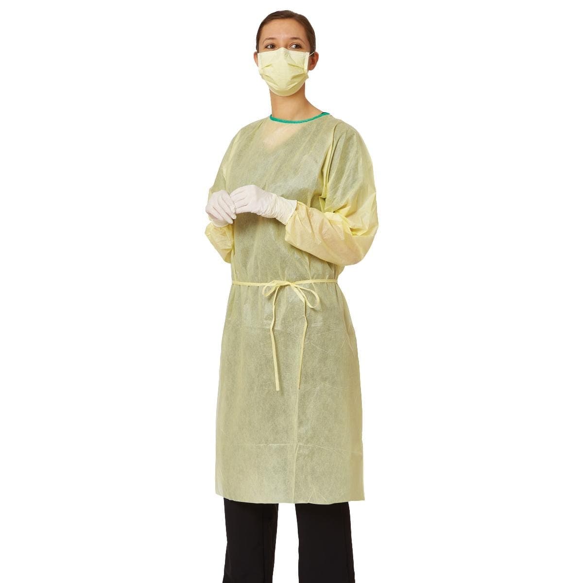 Medline Medline Disposable SMS Medium-Weight Isolation Gowns, Side Ties