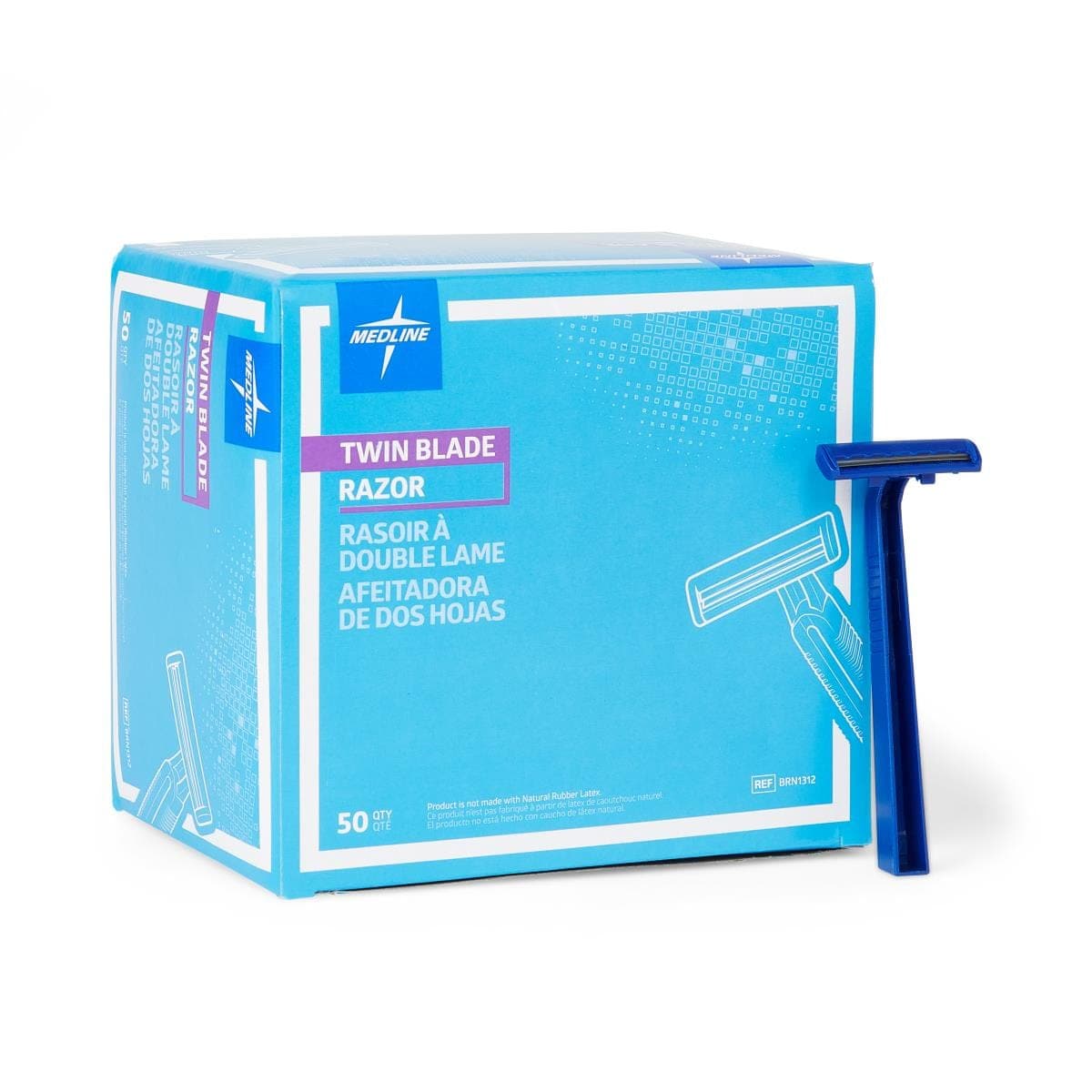 Medline Case of 500 Medline Disposable Twin Blade Facial Razor