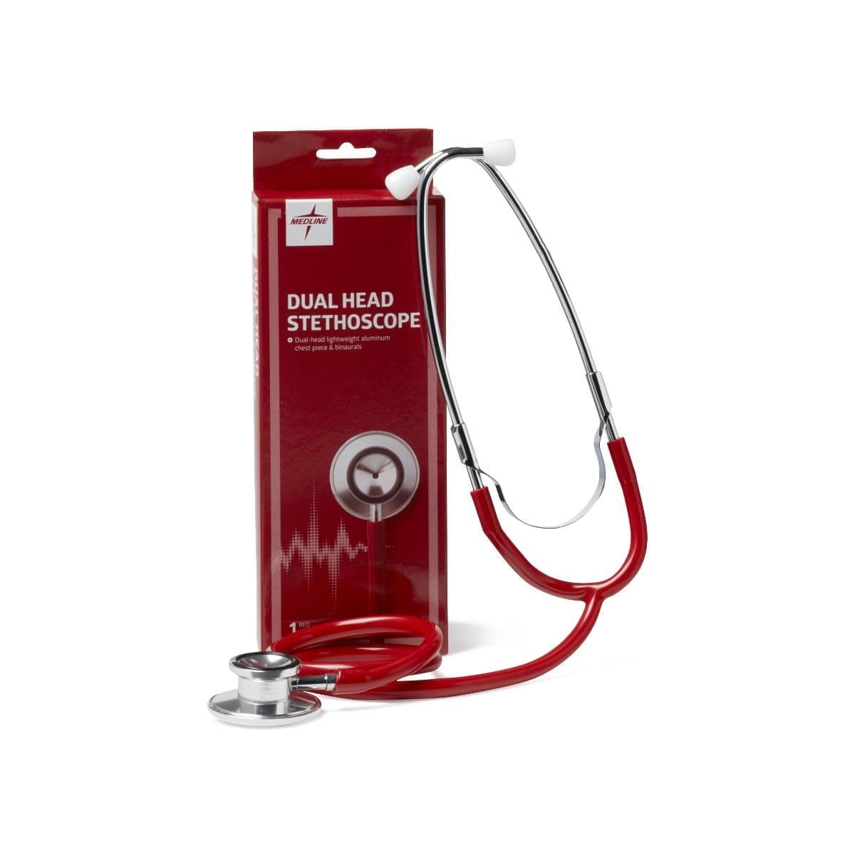 Medline Red / Single Item Medline Dual-Head Stethoscopes