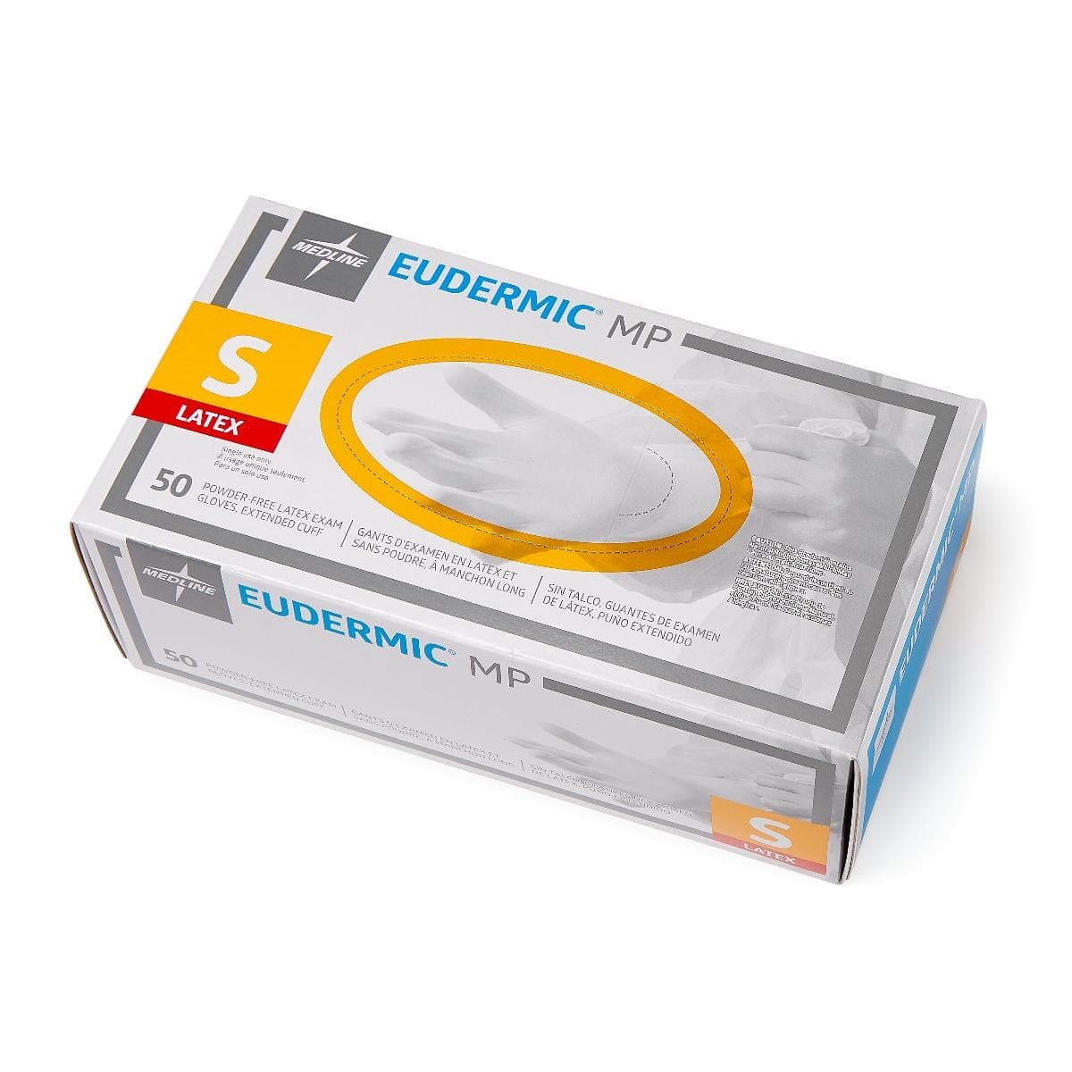 Medline S / Case of 500 Medline Eudermic MP High-Risk Powder-Free Latex Exam Gloves