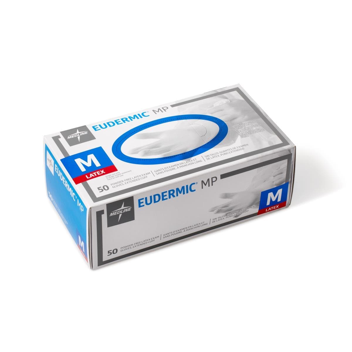 Medline M / Case of 500 Medline Eudermic MP High-Risk Powder-Free Latex Exam Gloves