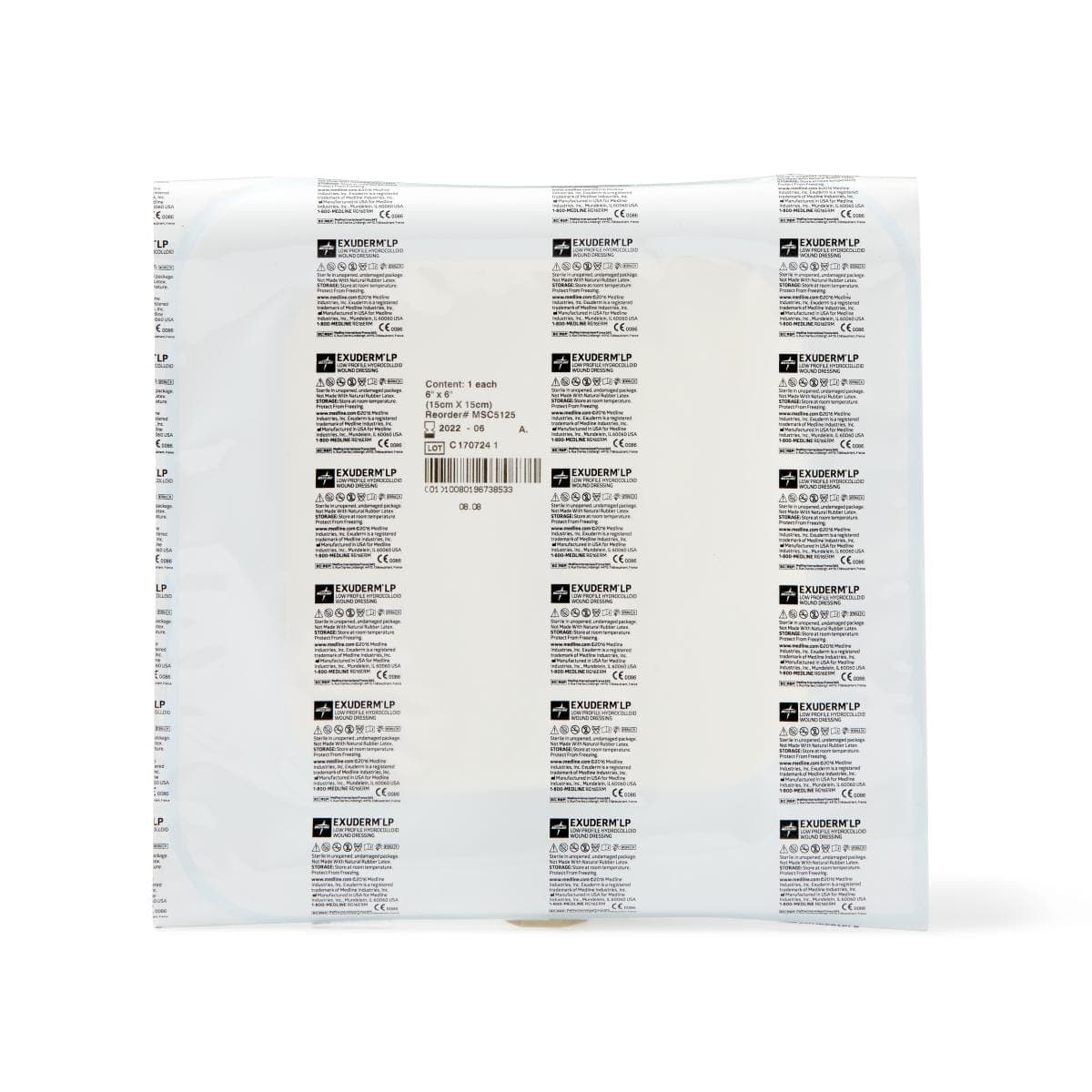 Medline 6"x6" / Single Item Medline Exuderm LP Low-Profile Hydrocolloid Wound Dressings