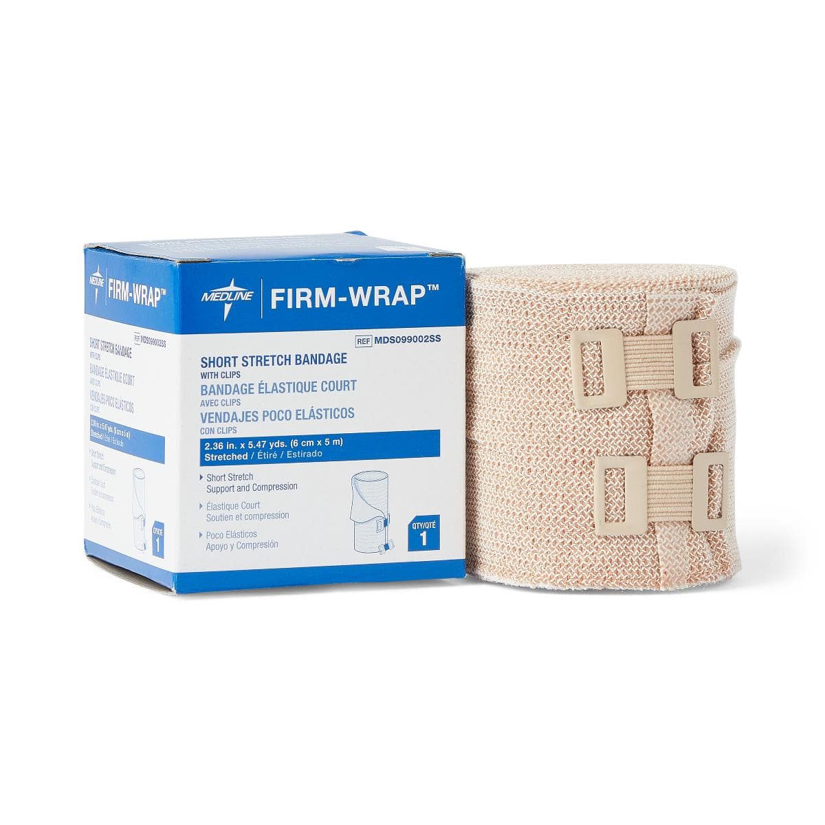 Medline 2.36" x 5.47 yd Medline Firm-Wrap Short Stretch Bandages