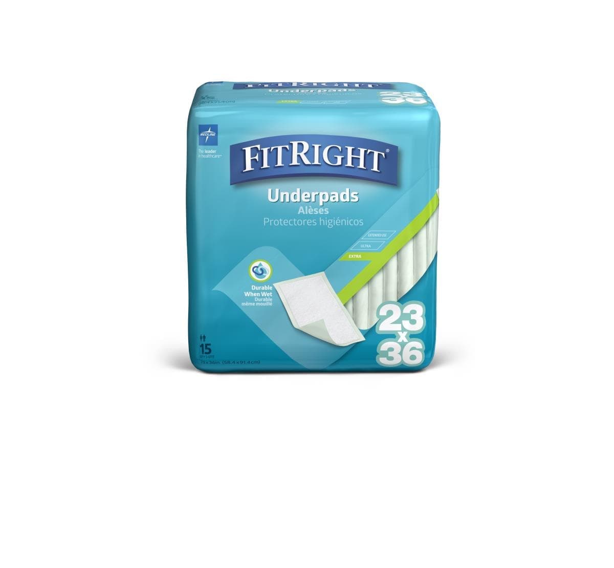 Medline 23"x36" / Case of 150 Medline FitRight Underpads