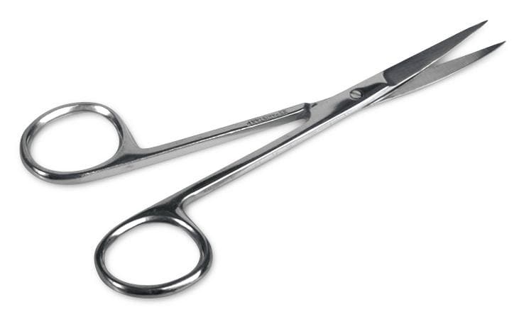 Medline Case of 50 Medline Floor Grade Iris Straight Scissors