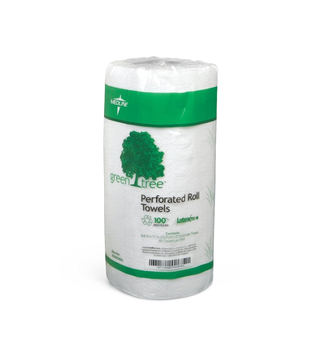 Medline Single Item Medline Green Tree Perforated Paper Towel Roll