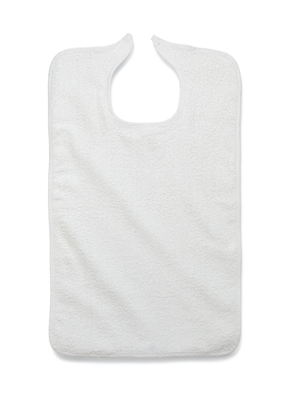 Medline White / 18"x30" Medline Hook-and-Loop Terry Cloth Clothing Protectors