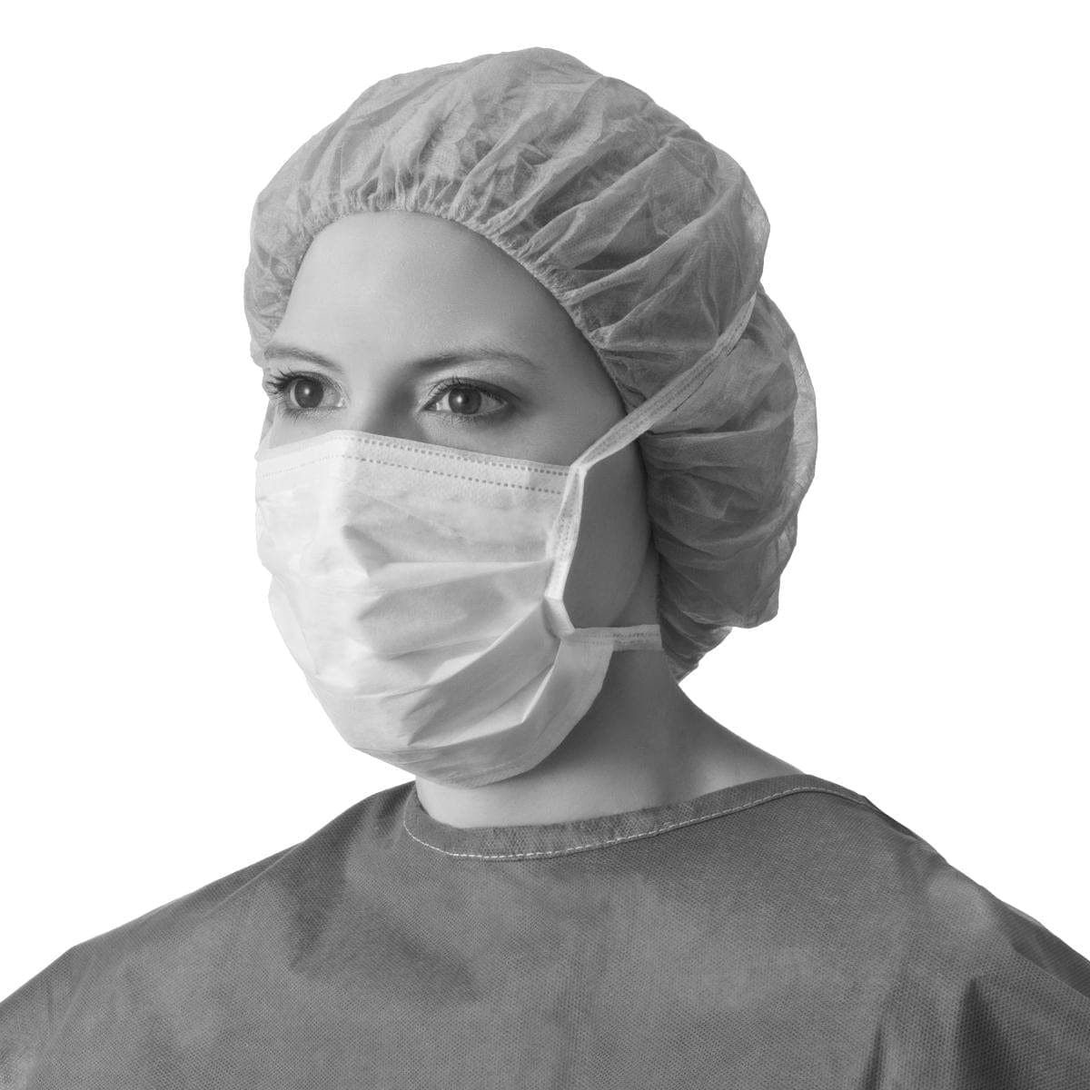 Medline Case of 300 Medline Hypoallergenic Filter Surgical Face Mask with Ties