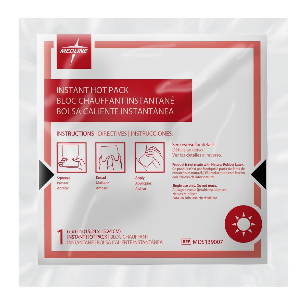 Medline 6"X6" / Case of 36 Medline Instant Hot Packs