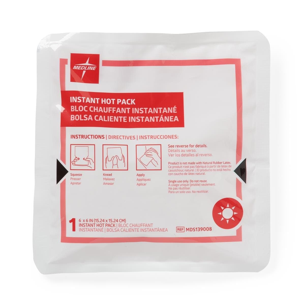 Medline 6"X6" / Case of 24 Medline Instant Hot Packs