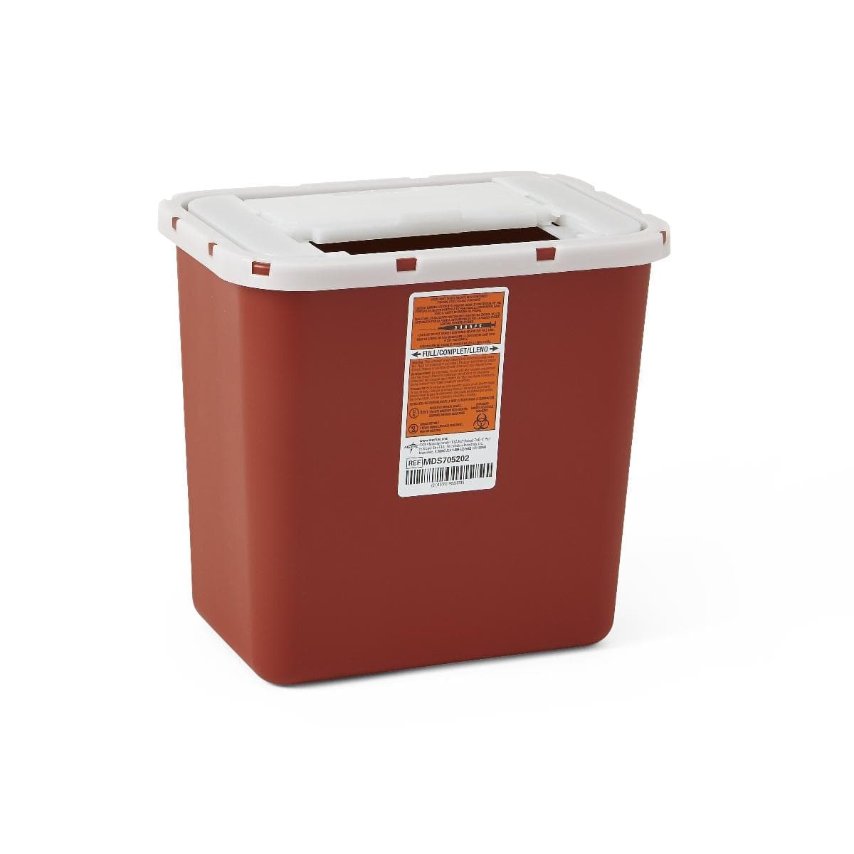 Medline Red / 2 Gallon / Case of 20 Medline Multipurpose Sharps Containers