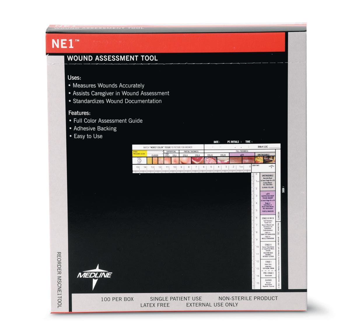 Medline Box of 100 Medline NE1 Wound Assessment Tool