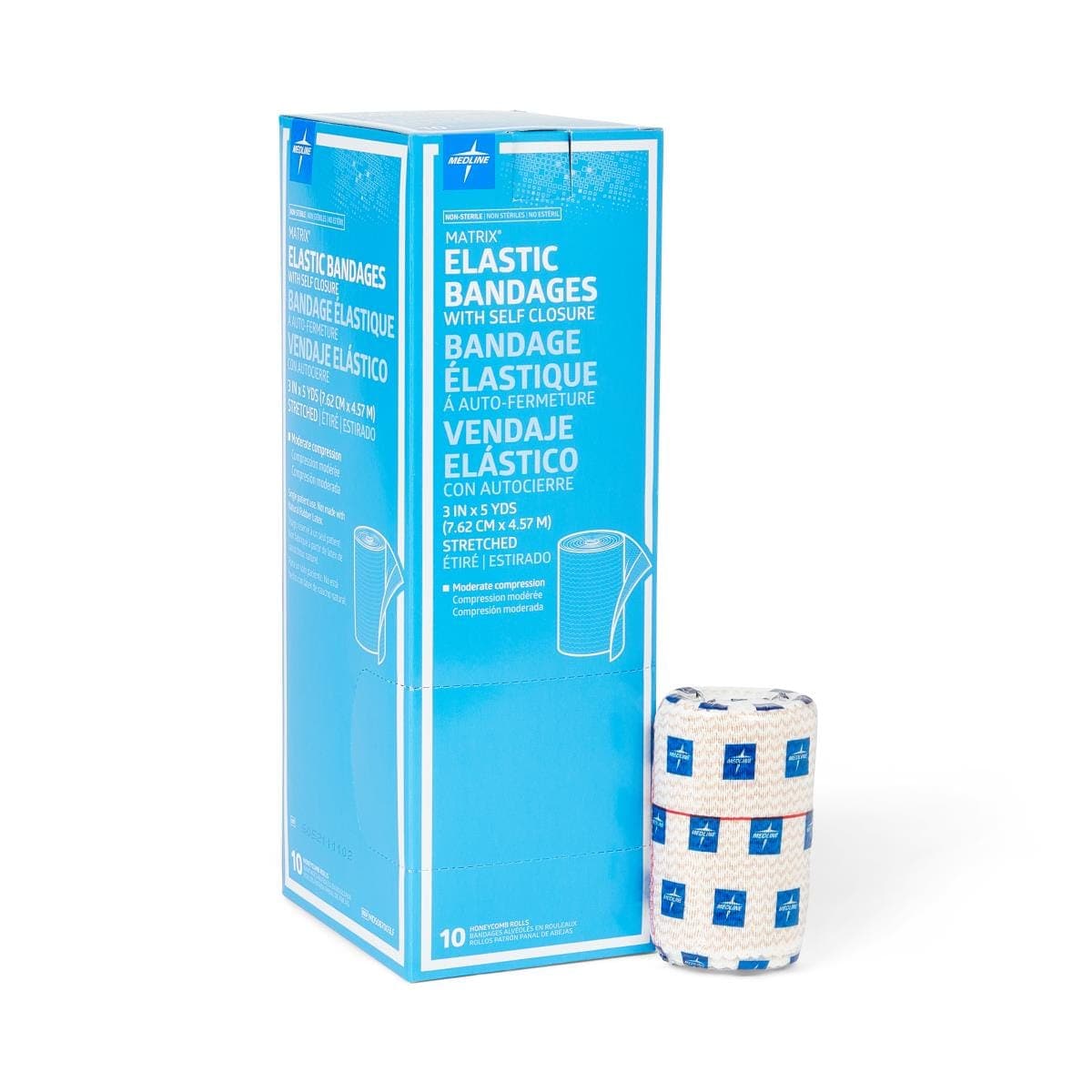 Medline 3"X5YD / Case of 50 Medline Nonsterile Matrix Elastic Bandages