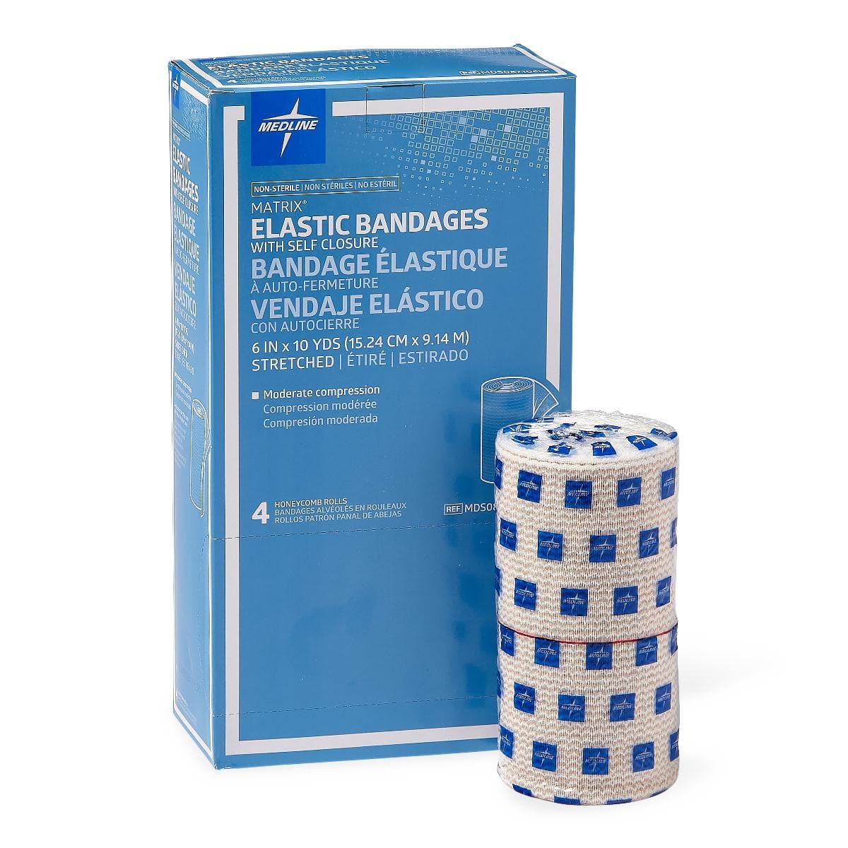 Medline 6"X10YD / Case of 20 Medline Nonsterile Matrix Elastic Bandages