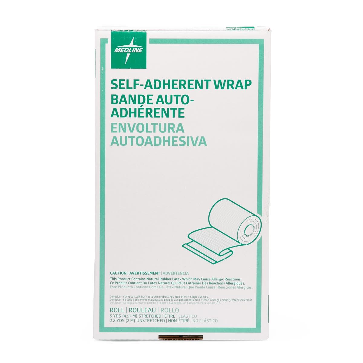 Medline 2"X5YD / Case of 36 Medline Nonsterile Self-Adherent Cohesive Latex Wraps