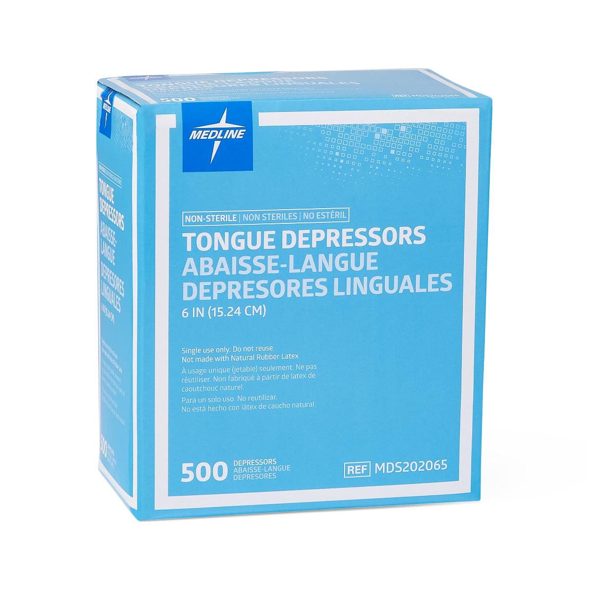 Medline 6" / Case of 5000 Medline Nonsterile Tongue Depressors