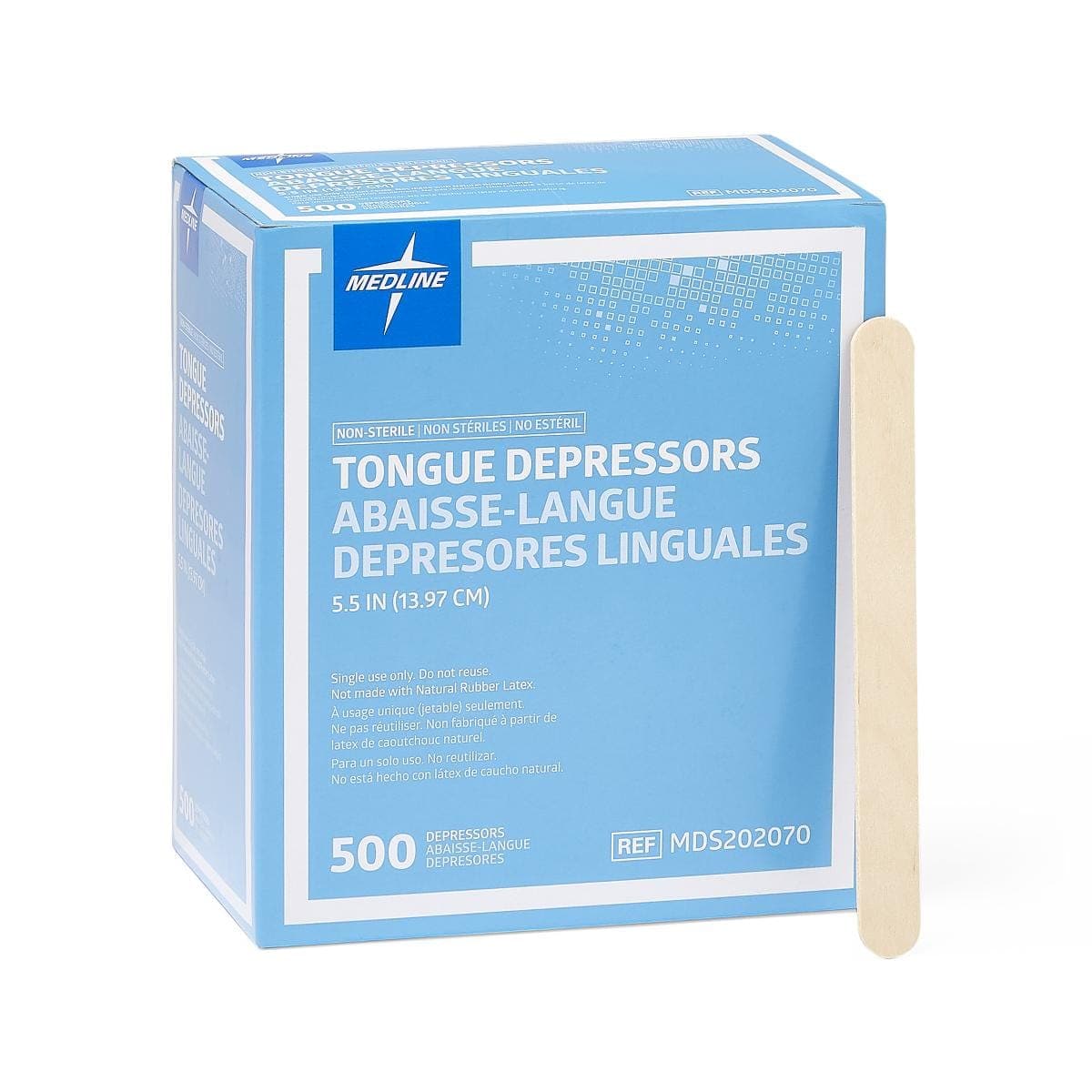 Medline 5.5" / Case of 5000 Medline Nonsterile Tongue Depressors