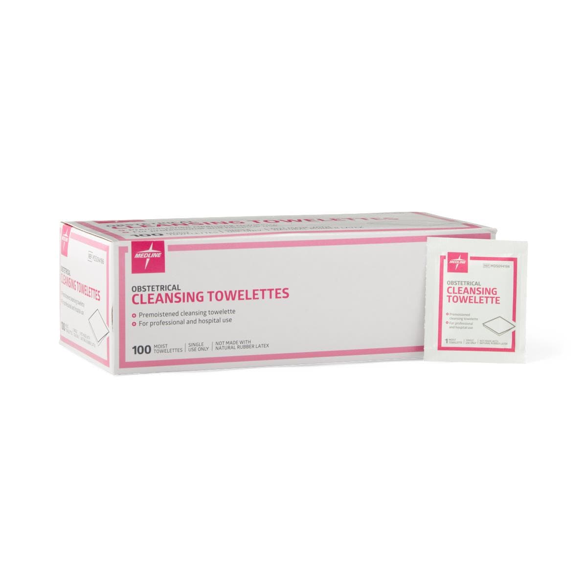 Medline Box of 100 Medline Obstetrical Cleaning Towelettes