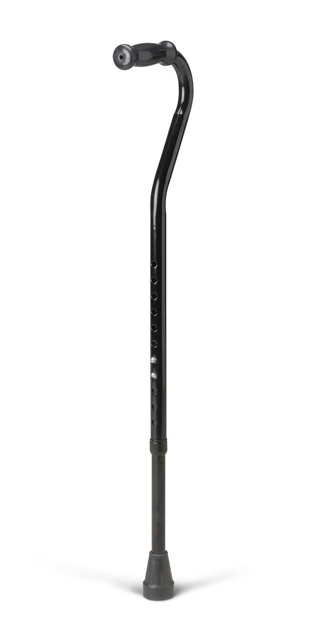 Medline Black / Case of 1 Medline Offset Handle Bariatric Cane