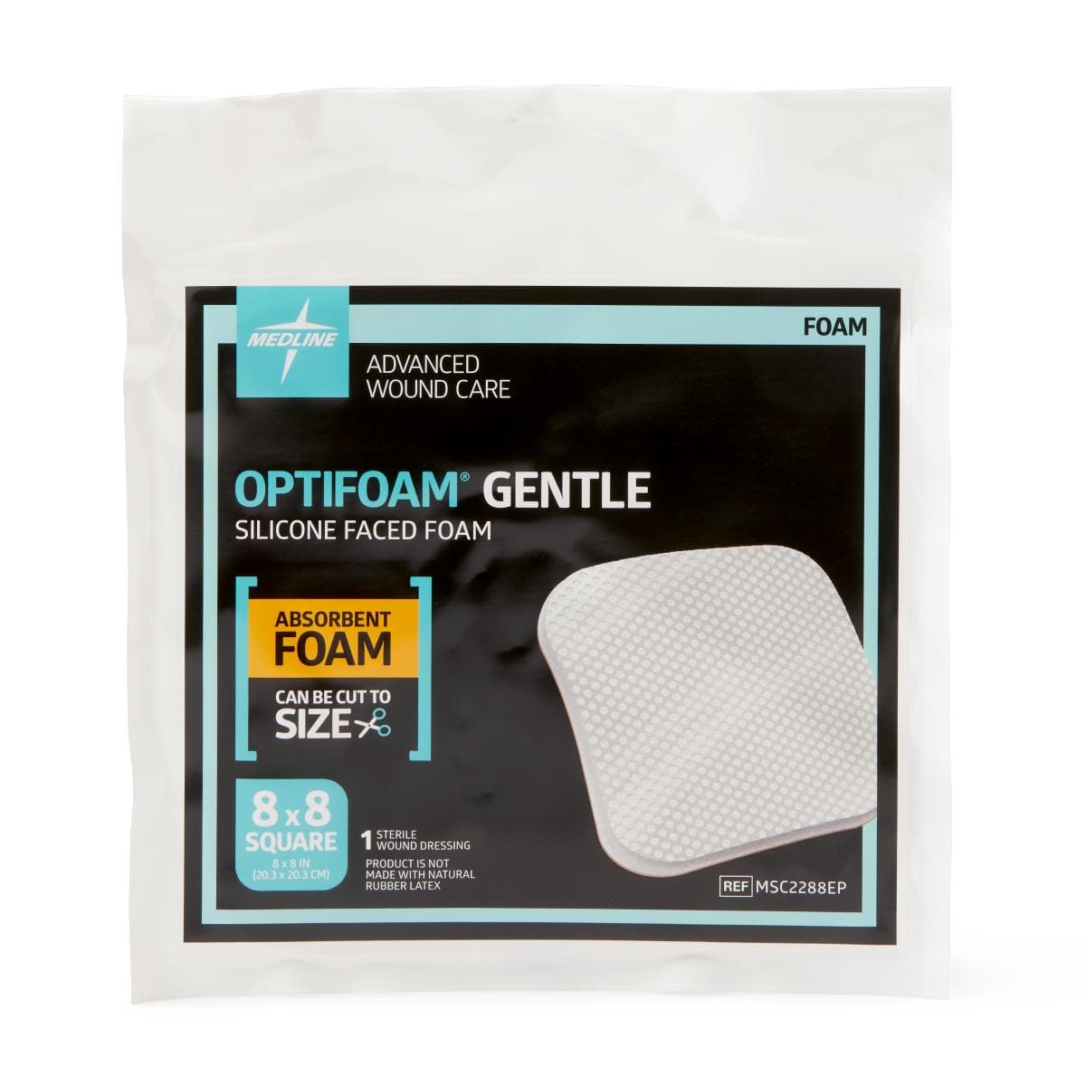 Medline 8"X8" / Single Item Medline Optifoam Gentle Non-Bordered Silicone-Faced Foam Dressings