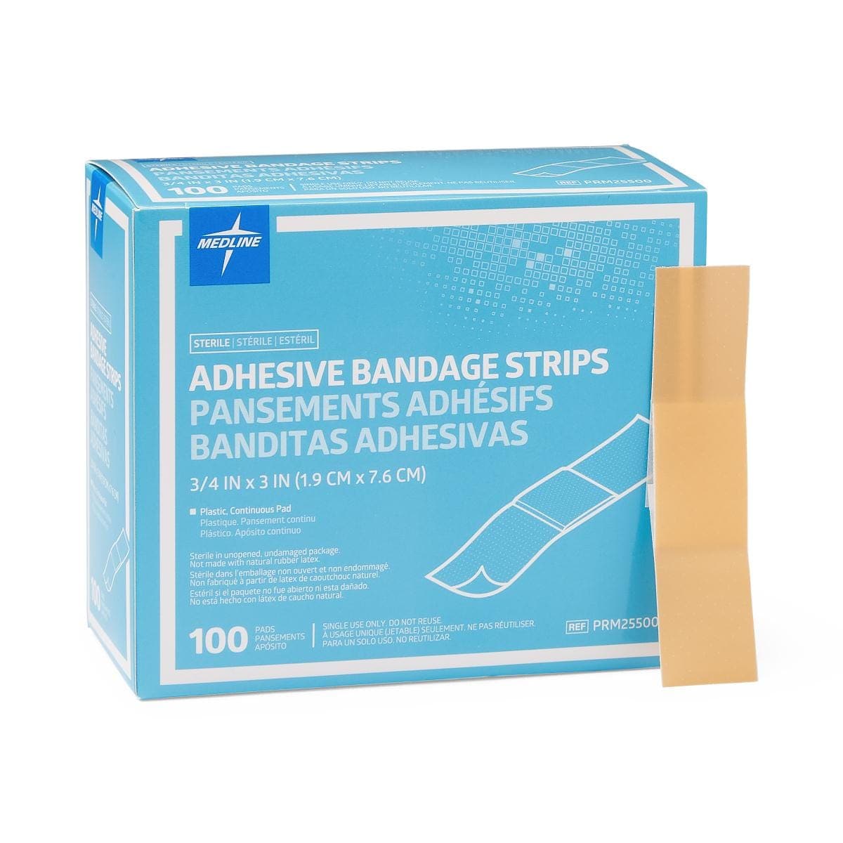 Medline 0.75"X3" / Case of 1200 Medline Plastic Adhesive Bandages