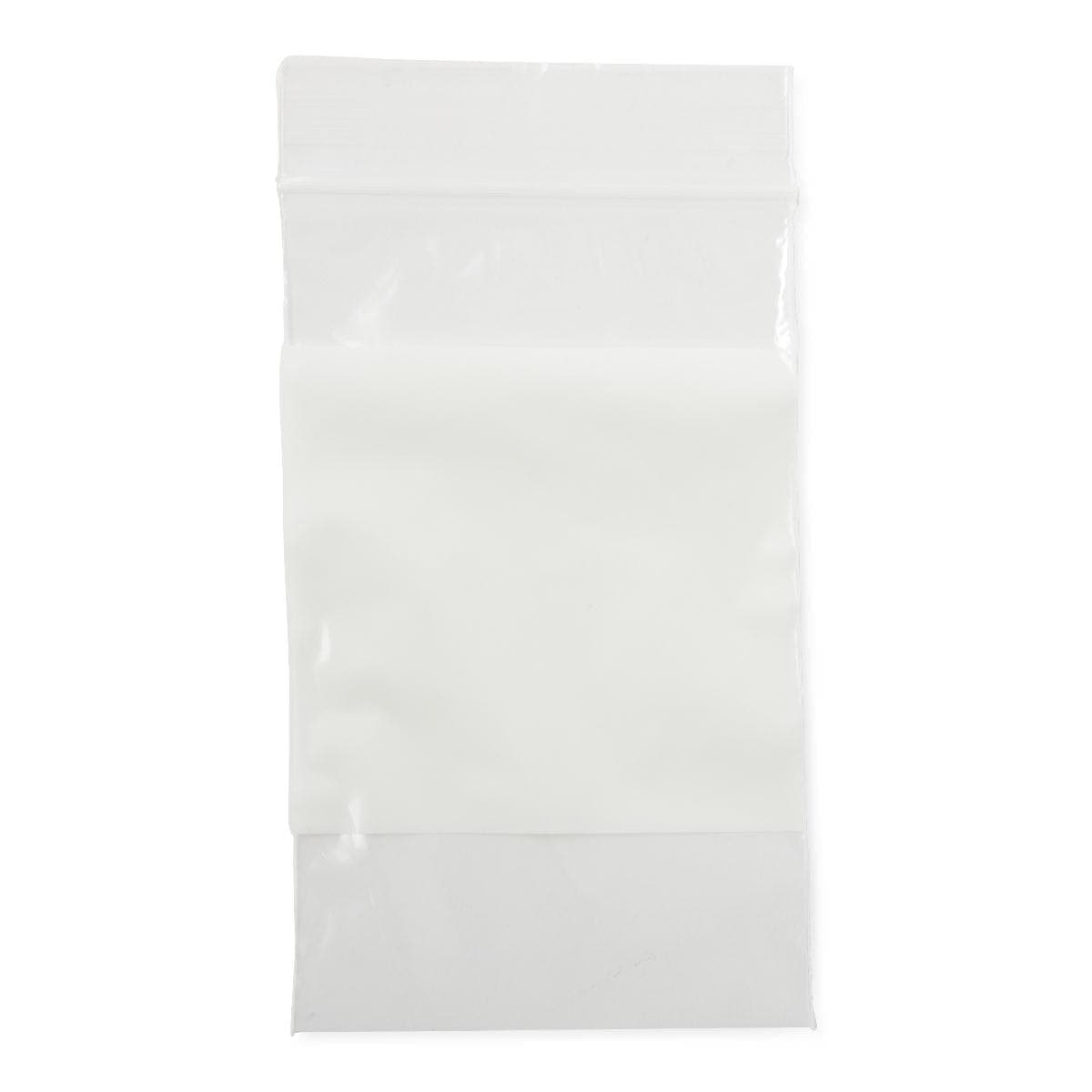 Medline 3"X5" / Case of 1000 Medline Plastic Zip Closure Bags with White Write-On Block