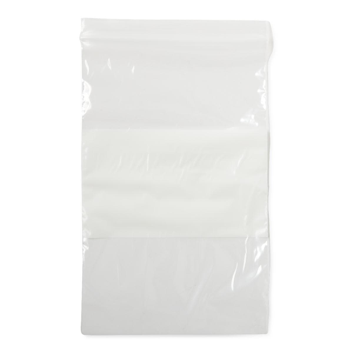 Medline 5"X8" / Case of 1000 Medline Plastic Zip Closure Bags with White Write-On Block