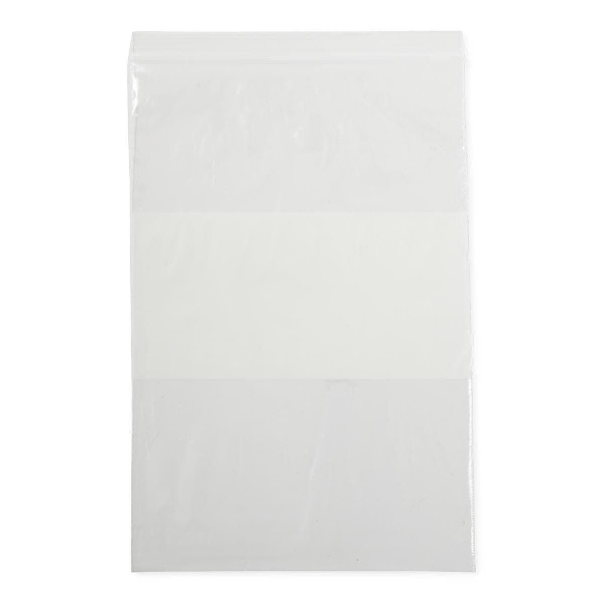 Medline 6"X9" / Case of 1000 Medline Plastic Zip Closure Bags with White Write-On Block