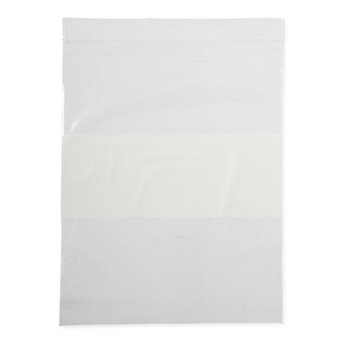 Medline 8"X10" / Case of 1000 Medline Plastic Zip Closure Bags with White Write-On Block