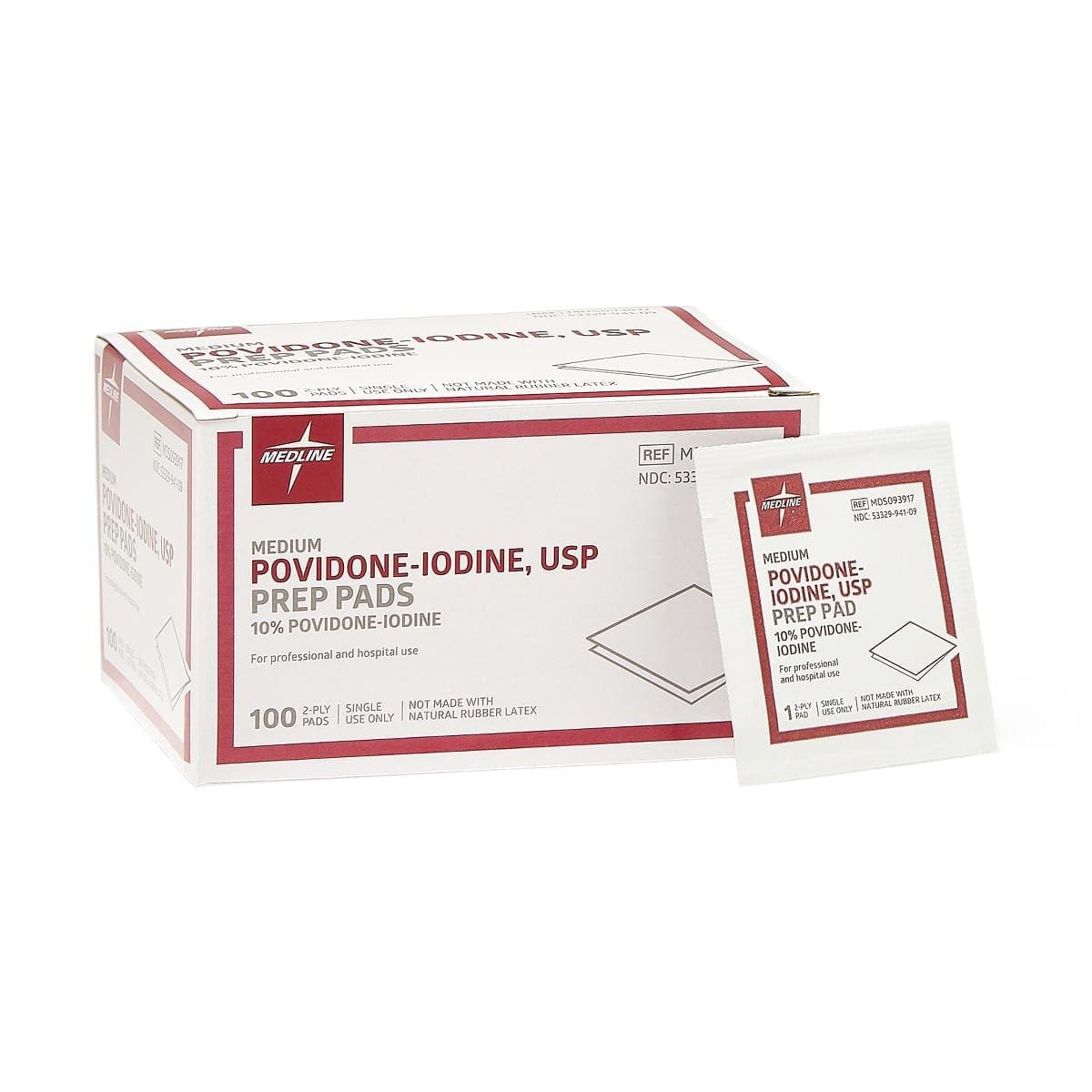 Medline Case of 1000 Medline Povidone-Iodine PVP Prep Pads