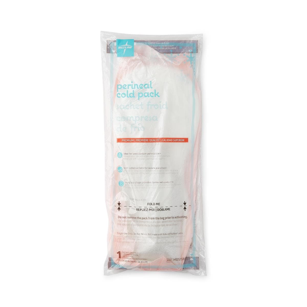 Medline Case of 24 Medline Premium Contoured Perineal Cold Pack/Pad