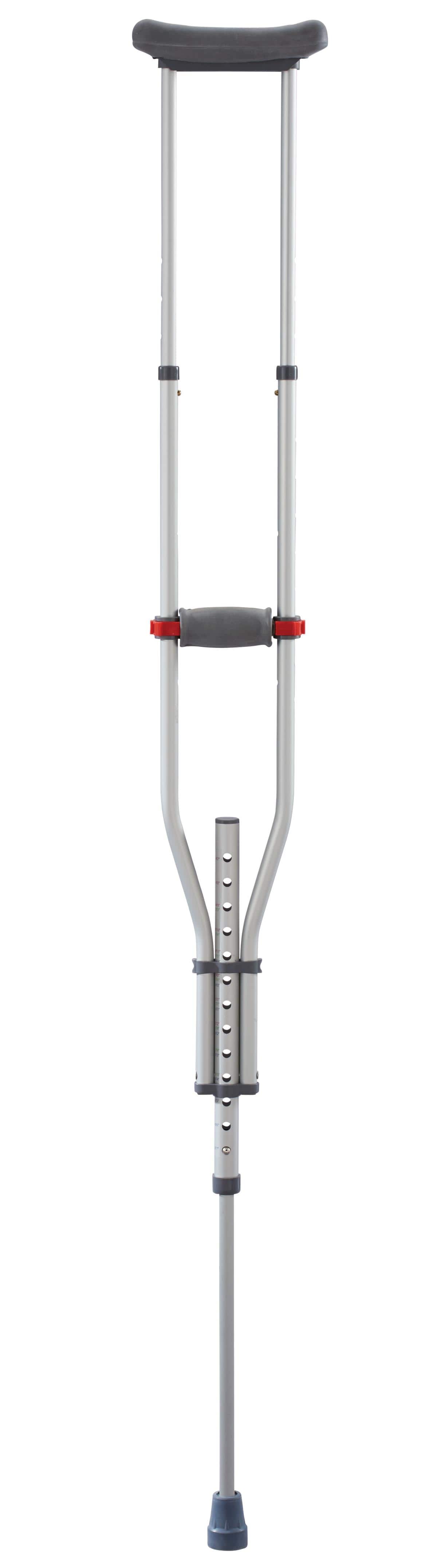 Medline Single Pair Medline Quick-Fit Aluminum Crutches