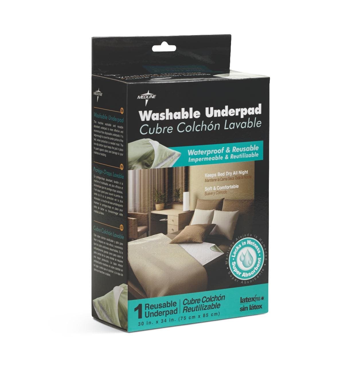 Medline Case of 6 Medline Retail Packaged Underpads