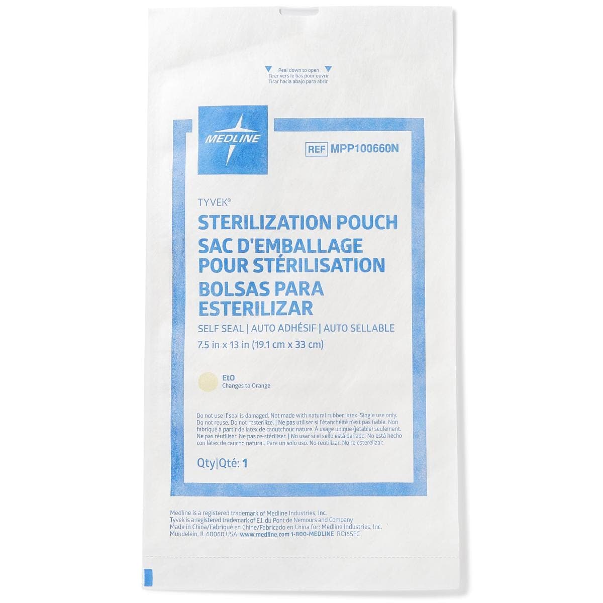 Medline Medline Self-Seal Tyvek Sterilization Pouches for Low Temperatures