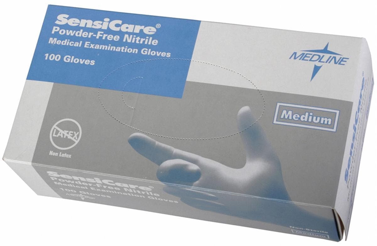 Medline Case of 800 / Blue / XS Medline SensiCare Powder-Free Nitrile Exam Gloves