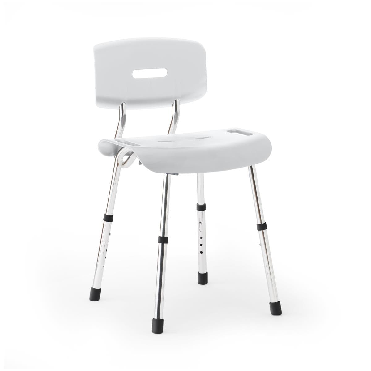 Medline Silver / Case of 1 Medline Shower Chairs with Backs and Microban