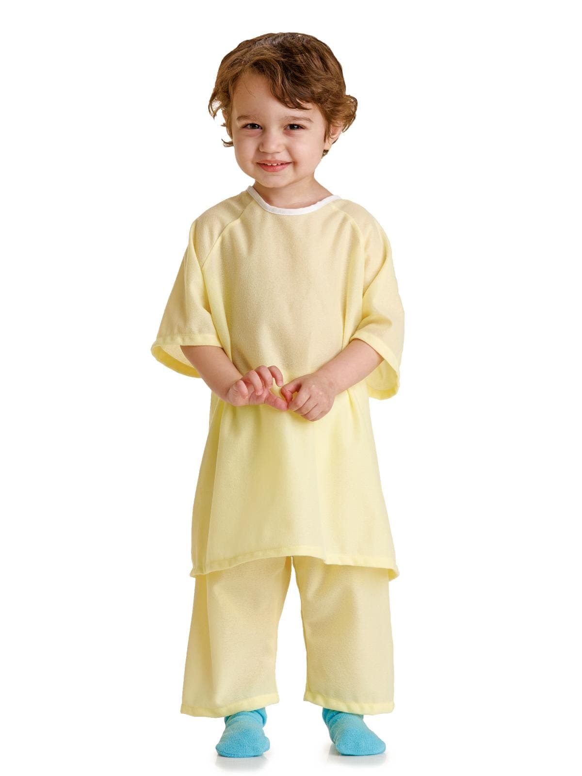 Medline Dozen of 12 / Yellow / S Medline Snuggly Solids Pediatric Pajama Shirts