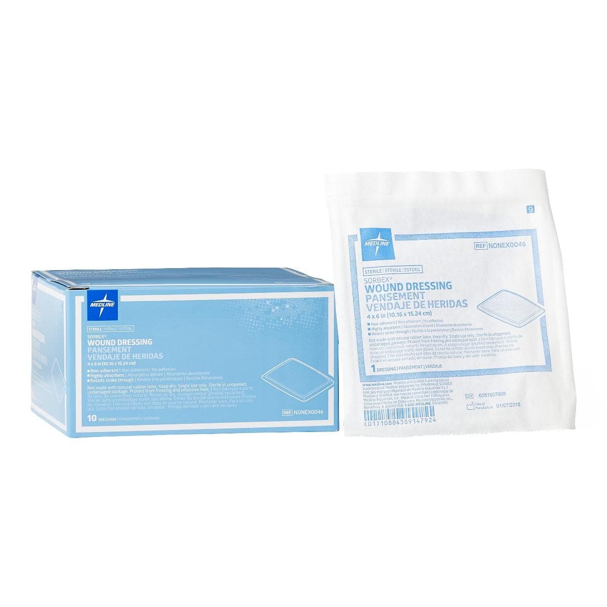 Medline Single Item / 4"X6" Medline Sorbex Sterile Absorbent Dressings