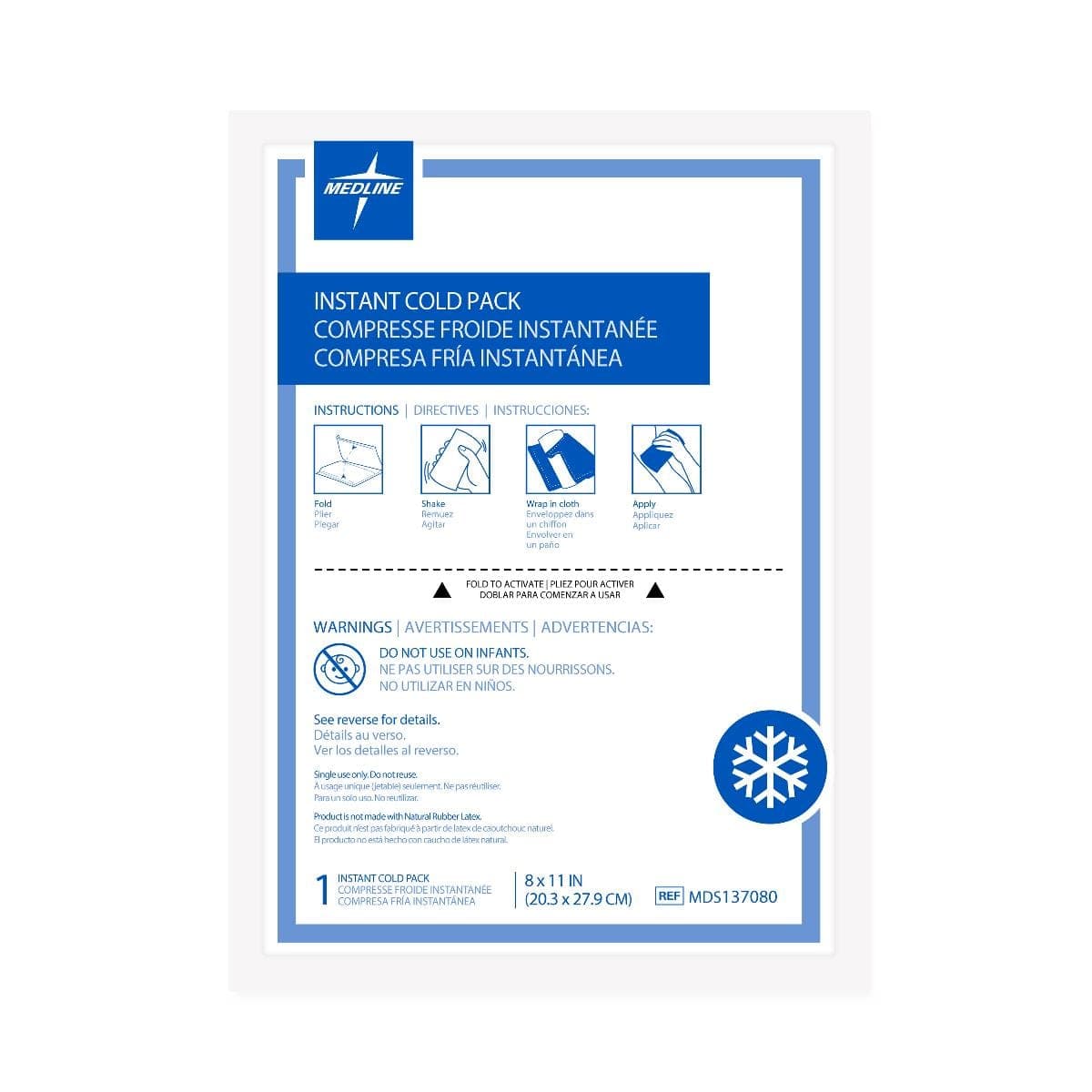 Medline 8"X11" / Case of 24 Medline Standard Instant Cold Packs