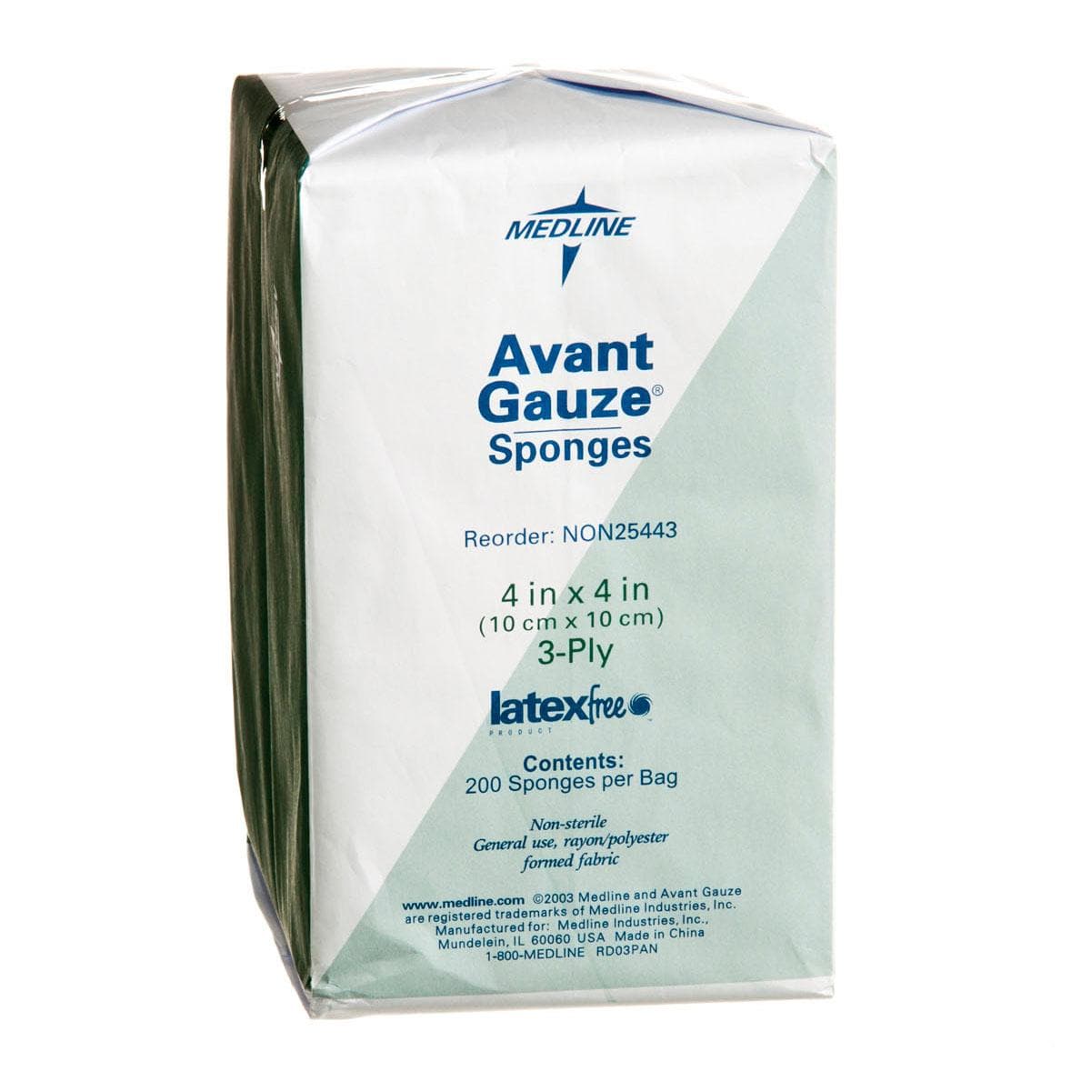 Medline 4"X4" / Case of 4000 Medline Standard Nonsterile Nonwoven Gauze Sponges