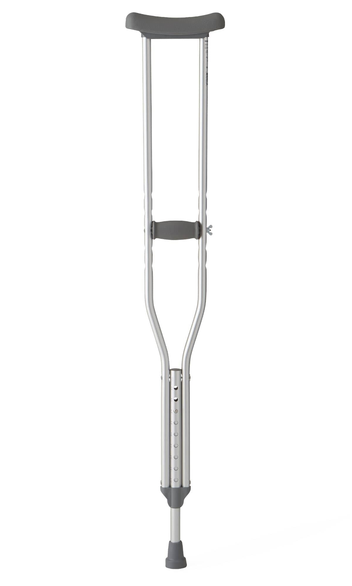 Medline 5'2" - 5'10" / Case of 6 Pairs Medline Steel Push-Button Crutches