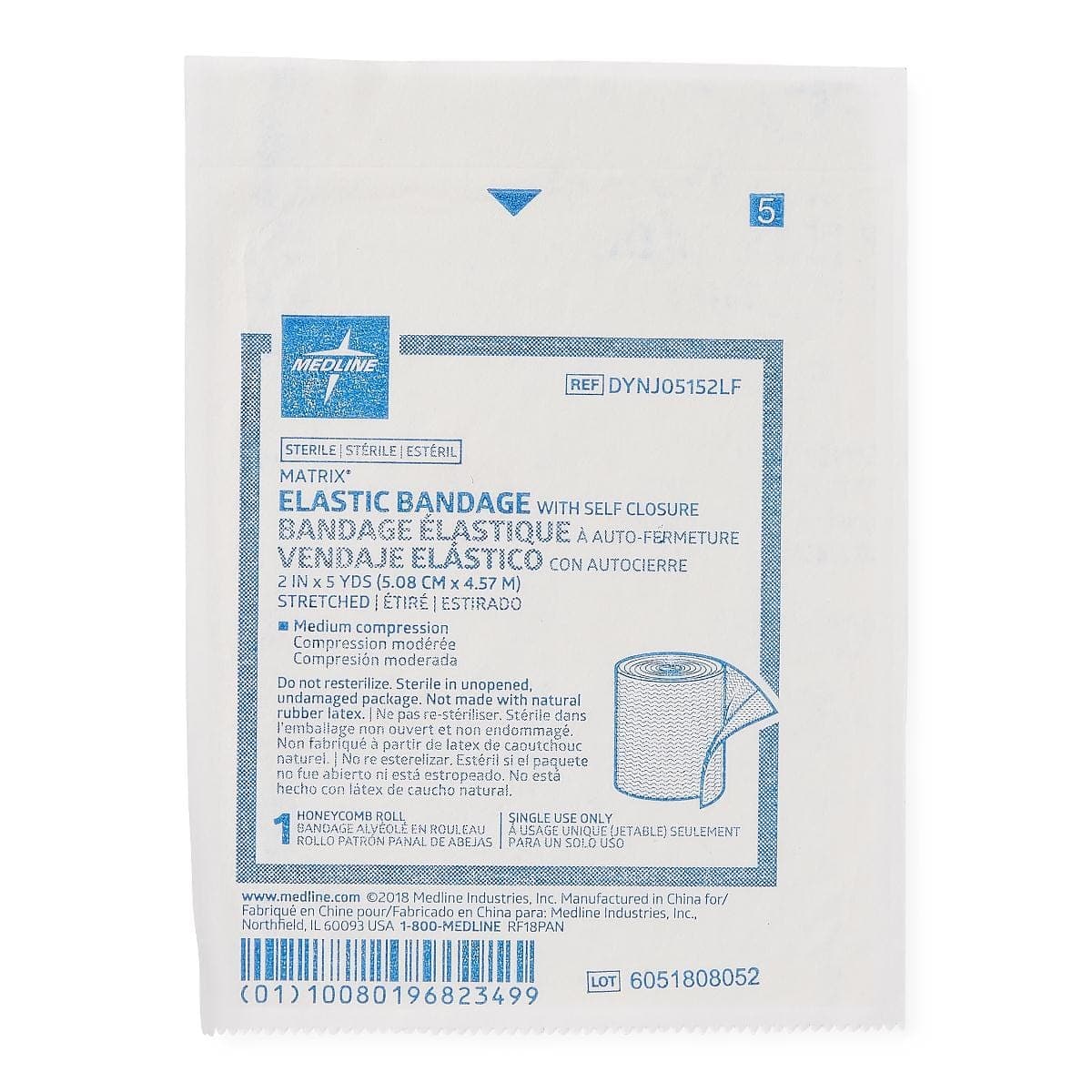 Medline 2"X5YD / Case of 20 Medline Sterile Matrix Elastic Bandages