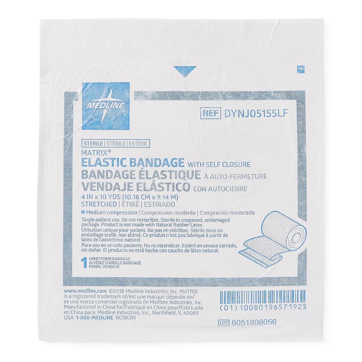 Medline 4"X10YD / Single Item Medline Sterile Matrix Elastic Bandages