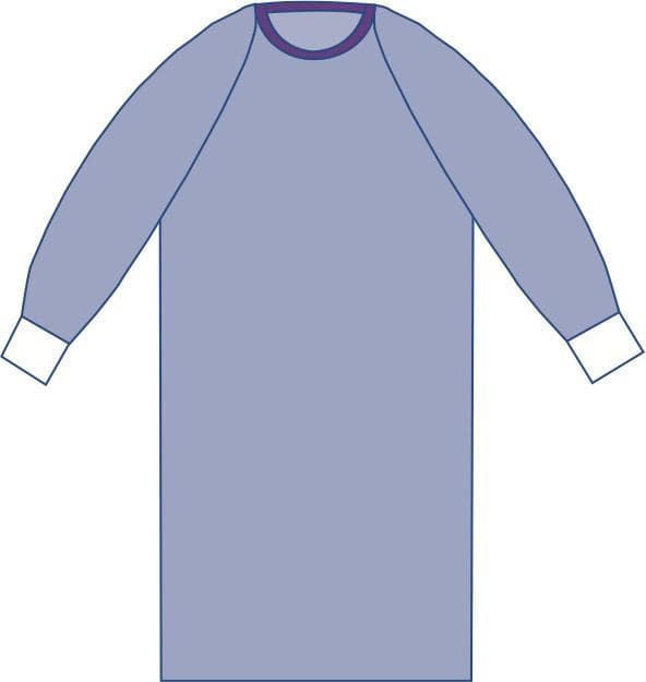 Medline Case of 28 / 2XL Medline Sterile Non-Reinforced Aurora Surgical Gowns with Raglan Sleeves