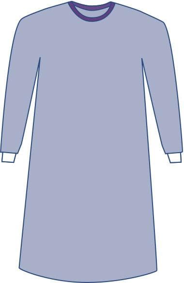 Medline Case of 18 / 2XL Medline Sterile Non-Reinforced Aurora Surgical Gowns with Set-In Sleeves