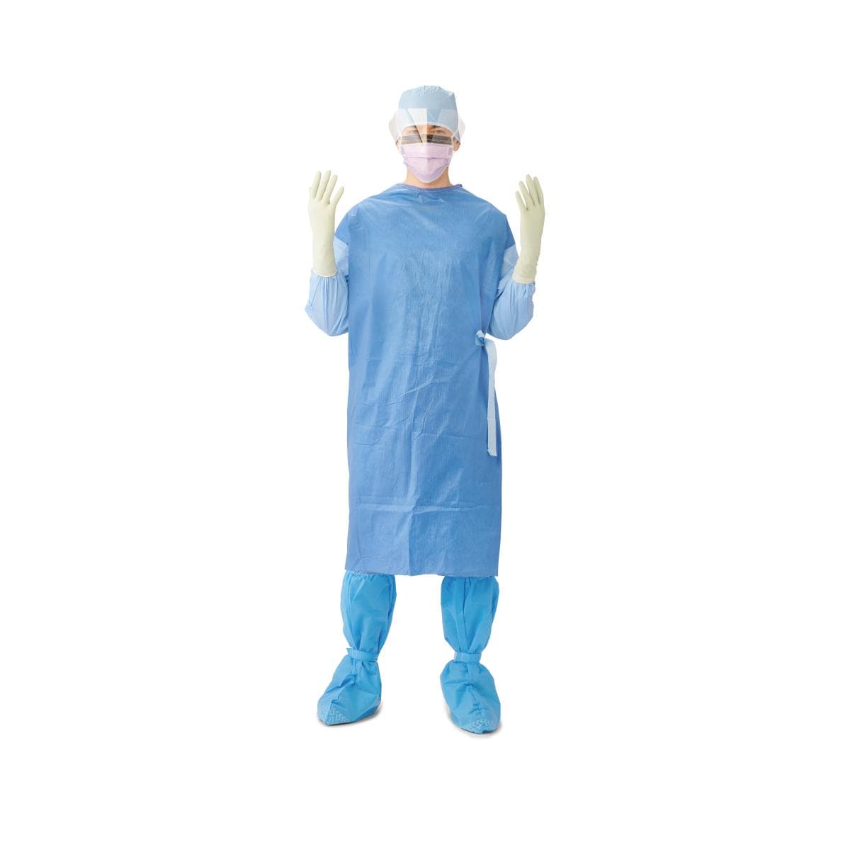 Medline Case of 30 / L Medline Sterile Poly-Reinforced Breathable Film Sleeve Eclipse Gown