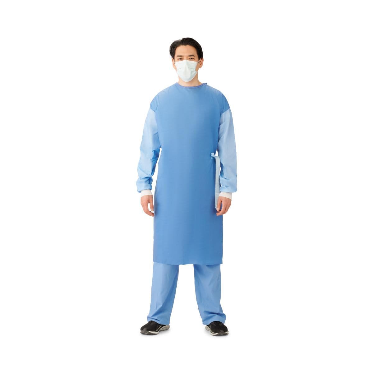 Medline Single Item / L Medline Sterile Poly-Reinforced Breathable Film Sleeve Eclipse Gown